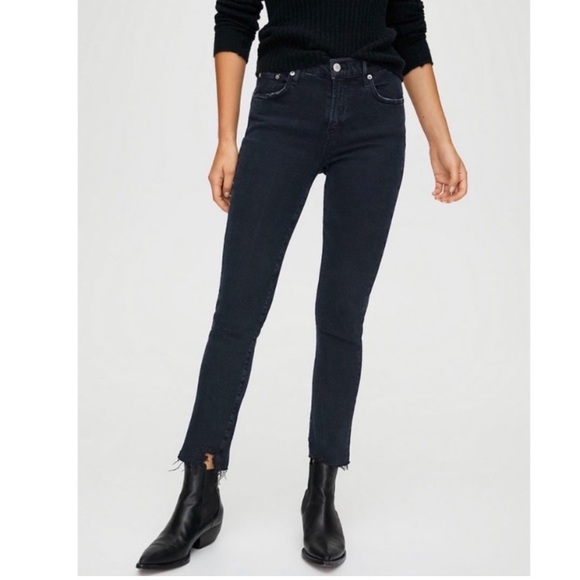 Agolde Mid Rise Toni in Feral (washed black) Sz 26 - Picture 1 of 9